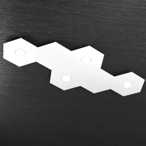 Plafoniera TP-HEXAGON 1142 4L2D A2 GX53 LED metallo esagonale lampada parete soffitto moderna interno