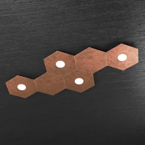 Plafoniera TP-HEXAGON 1142 4L2D A2 GX53 LED metallo esagonale lampada parete soffitto moderna interno