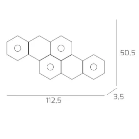 Plafoniera TP-HEXAGON 1142 4L2D A2 GX53 LED metallo esagonale lampada parete soffitto moderna interno
