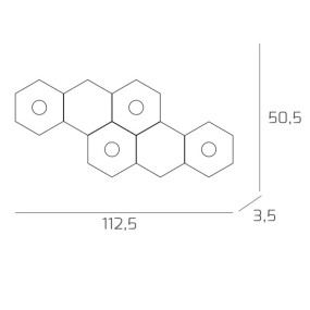 Plafoniera TP-HEXAGON 1142 4L2D A2 GX53 LED metallo esagonale lampada parete soffitto moderna interno