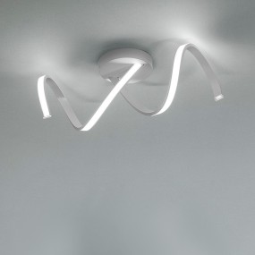 Applique FB-TAPE 2133 A2 20W LED 2000LM metallo bianco nero lampada parete soffitto moderna ultramoderna interno