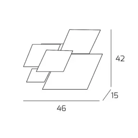 Plafoniera TP-UPGRADE 1148 45 G9 LED vetro colorato decorato artigianale lampada parete soffitto quadrata moderna interno