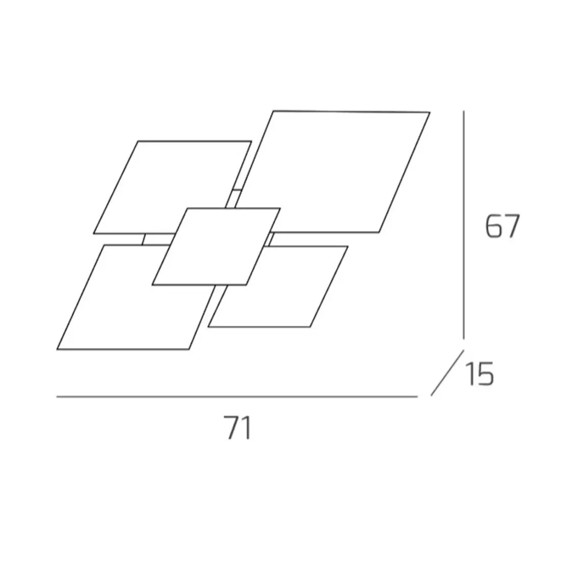 Plafonnier TP-UPGRADE 1148 70 E27 LED vitrail décoré lampe artisanale plafond mural carré intérieur moderne