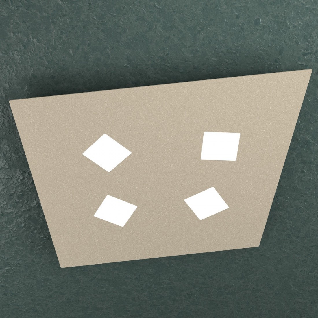 Plafoniera NOTE 1140 4 GX53 LED metallo bianco grigio sabbia lampada soffitto parete quadrata moderna interno