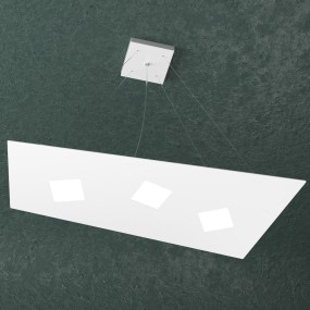 Sospensione NOTE 1140 S3 GX53 LED metallo bianco grigio sabbia lampadario monoemissione rettangolare moderna