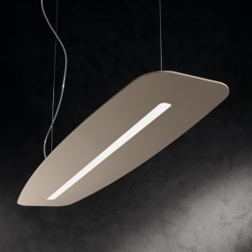 Suspension GN-SURF SM 52W LED 5200LM 3000°K 102CM lustre aluminium dimmable bureau rectangulaire moderne bi-émission