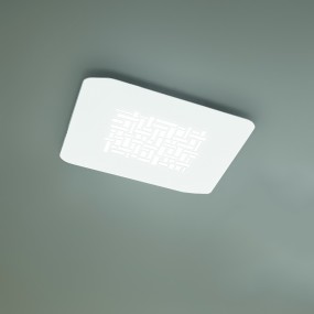 GN-PIXEL PS 24W plafonnier LED 3831LM 3000 ° K 47x47 plafond carré dimmable blanc aluminium gris tourterelle intérieur moderne