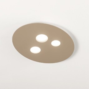 Plafoniera GE-LUNA PP GX53 LED alluminio bianco opaco tortora lampada soffitto moderno interno