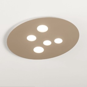 Plafoniera GE-LUNA PM GX53 LED alluminio bianco opaco tortora lampada soffitto moderno interno