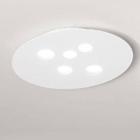 Plafoniera GE-LUNA PM GX53 LED alluminio bianco opaco tortora lampada soffitto moderno interno