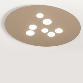 Plafoniera GE-LUNA PG GX53 LED alluminio bianco opaco tortora lampada soffitto moderno interno