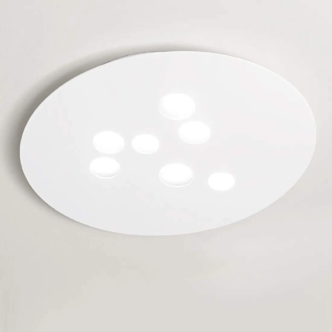 Plafoniera GE-LUNA PG GX53 LED alluminio bianco opaco tortora lampada soffitto moderno interno