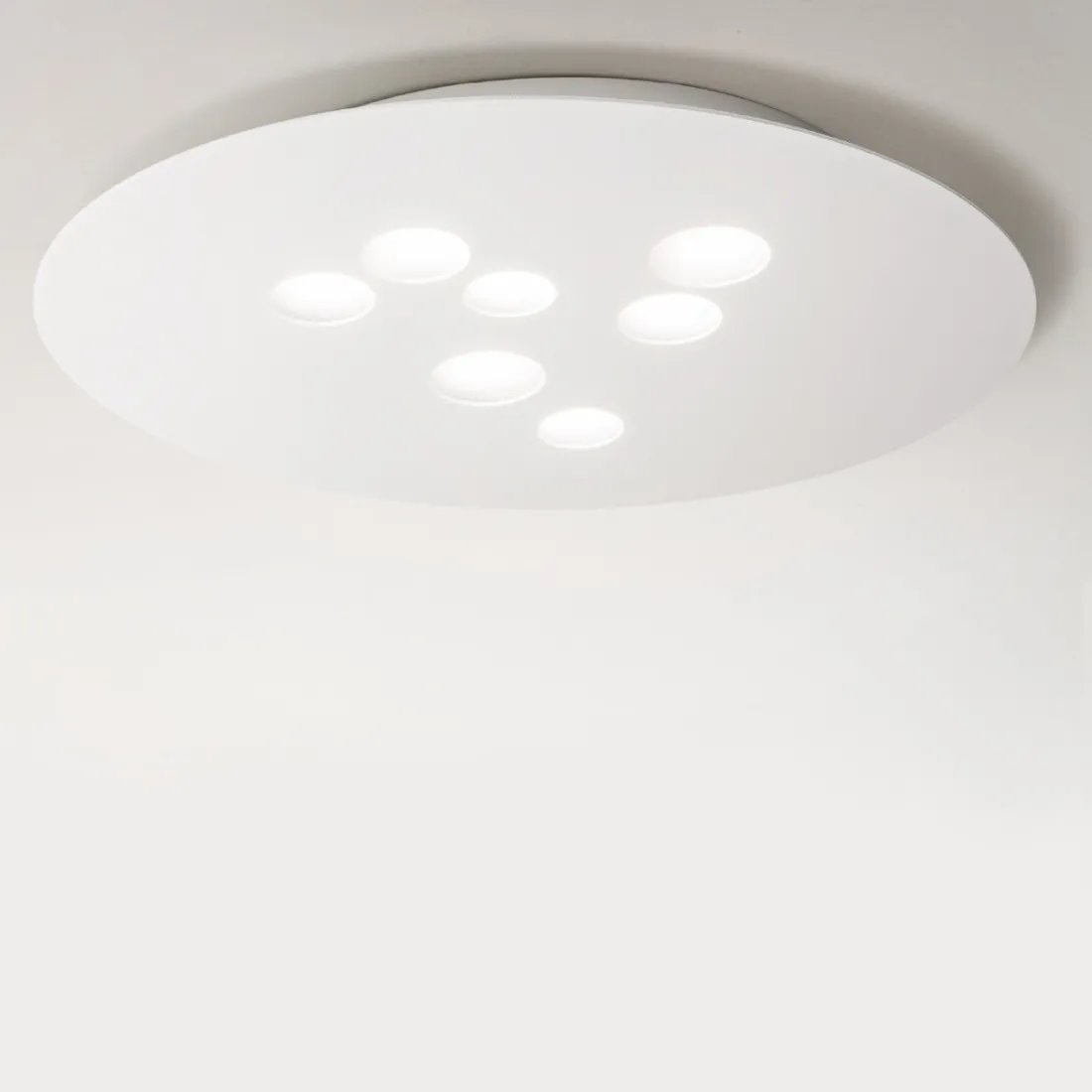 GE-LUNA PG GX53 plafonnier LED blanc aluminium mat gris tourterelle plafonnier intérieur moderne