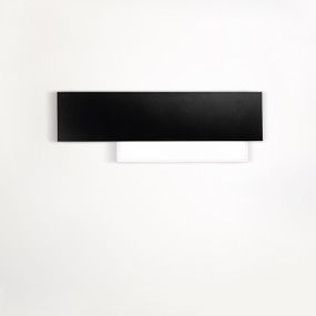 Applique GE-DOHA AP 15W LED 1270LM 3000°K nero alluminio metacrilato lampada parete moderna interno