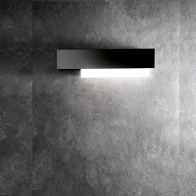 Applique GE-DOHA AP 15W LED 1270LM 3000°K nero alluminio metacrilato lampada parete moderna interno