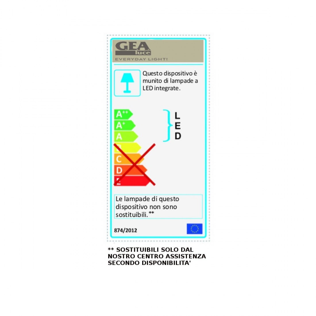 Applique GE-DOHA AG 25W LED 2110LM 3000°K BIANCO alluminio metacrilato lampada parete moderna rettangolare interno