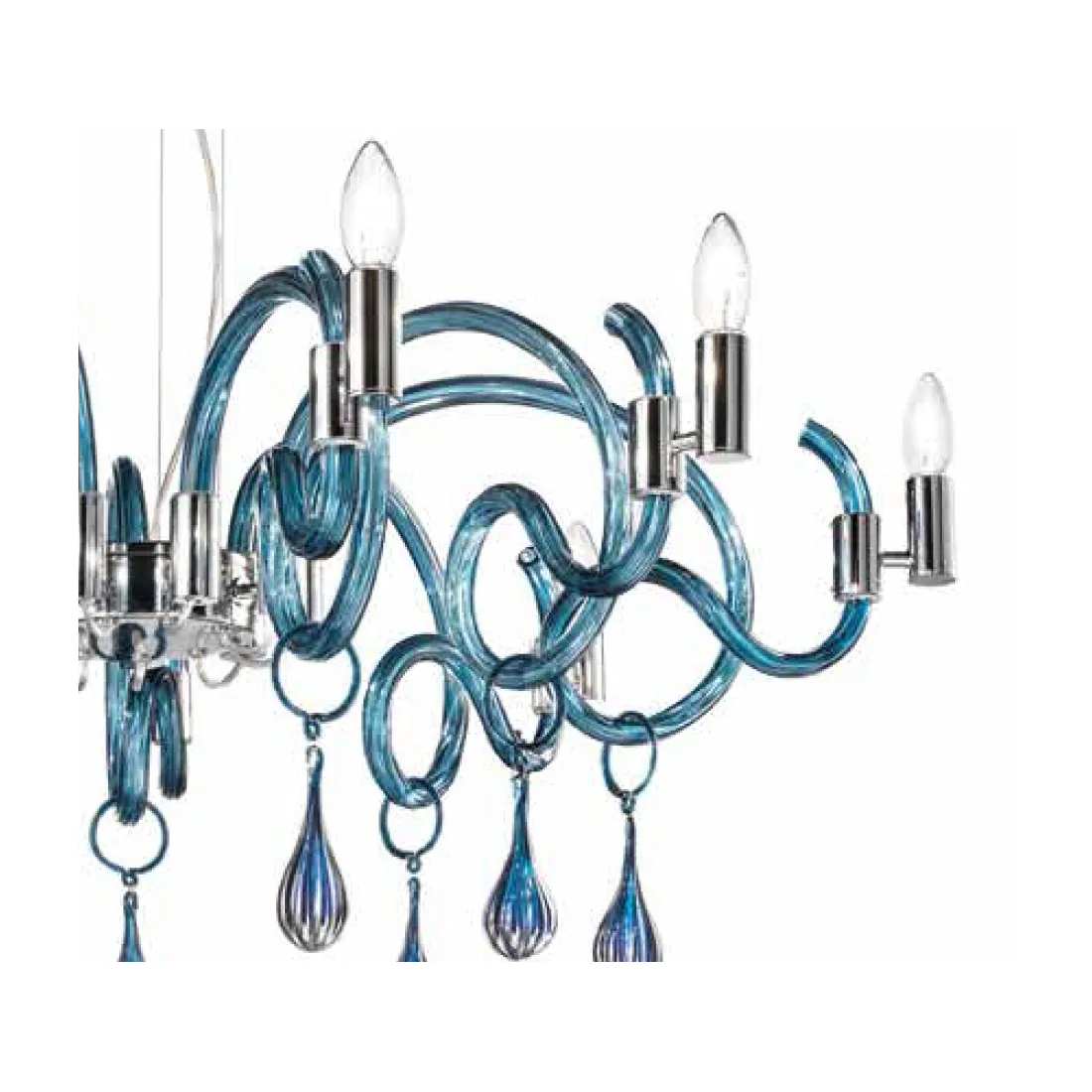 Lustre SY-STREET 2001 6 E14 LED intérieur moderne en verre de murano