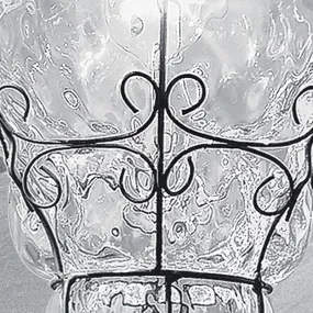 SY-TIEPOLO 1437 E14 LED applique murale en acier inoxydable applique murale classique en verre de murano soufflé à l'intérieur