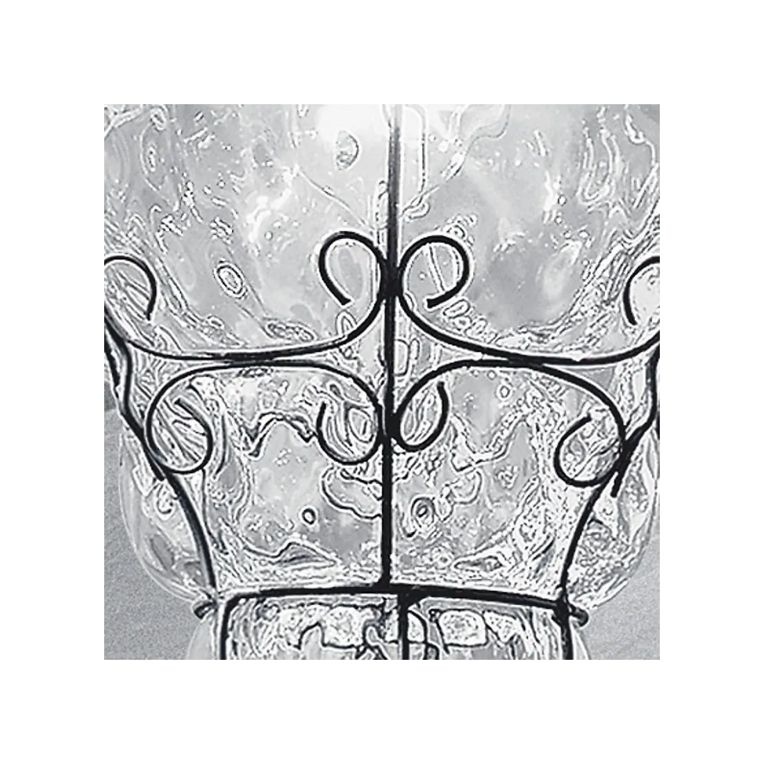 SY-TIEPOLO 1437 E14 LED applique murale en acier inoxydable applique murale classique en verre de murano soufflé à l'intérieur