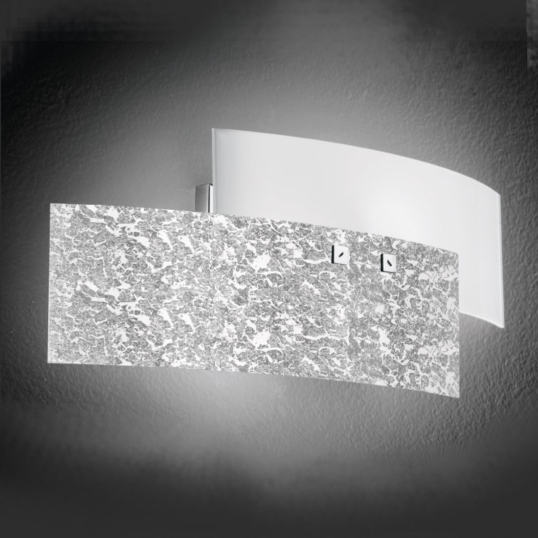 Applique GE-LARA 2 vetri lampada parete soffitto vetro moderna interno E14