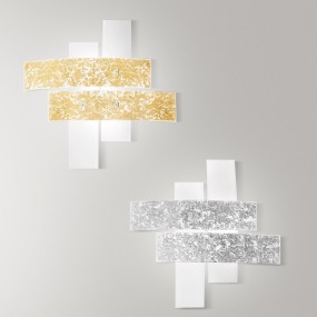 Plafoniera GE-LARA PP 50x50 E27 LED vetro colorato decorato lampada soffitto parete ultramoderna interno