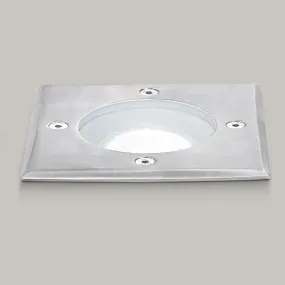 Faretto incasso GE-WALK GES271 GU10 LED quadrato acciaio calpestabile esterno