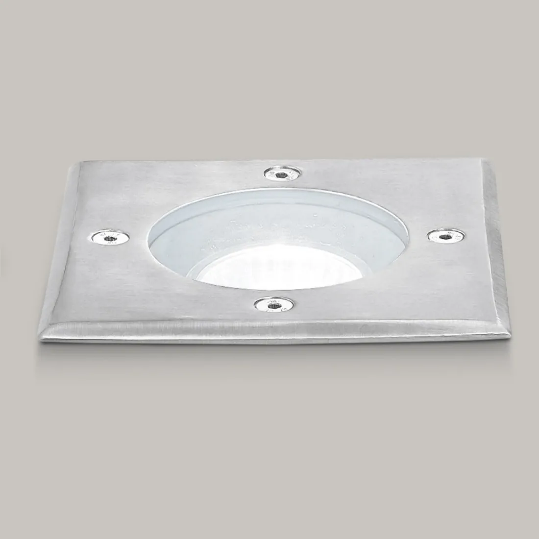 Faretto incasso GE-WALK GES271 GU10 LED quadrato acciaio calpestabile esterno