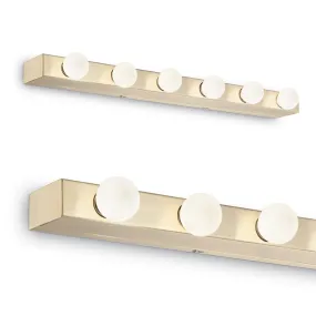Applique ID-PRIVE' AP6 E14 LED 60.5cm metallo luce diffusa specchio cinema multiluce interno