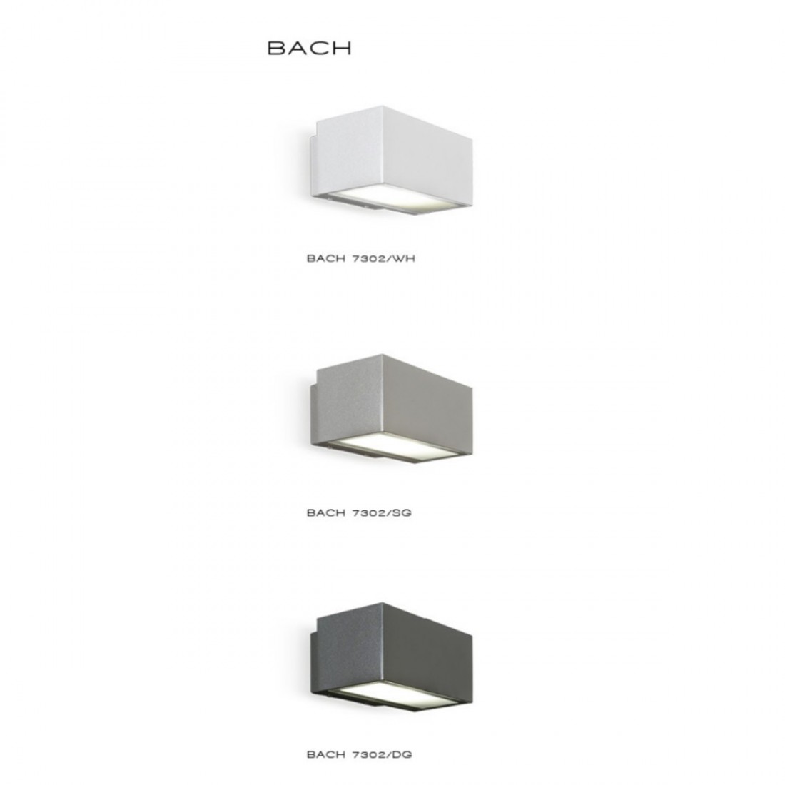 PG-BACH 7302 E27 LED applique murale aluminium bi-émission applique murale d'extérieur moderne IP54