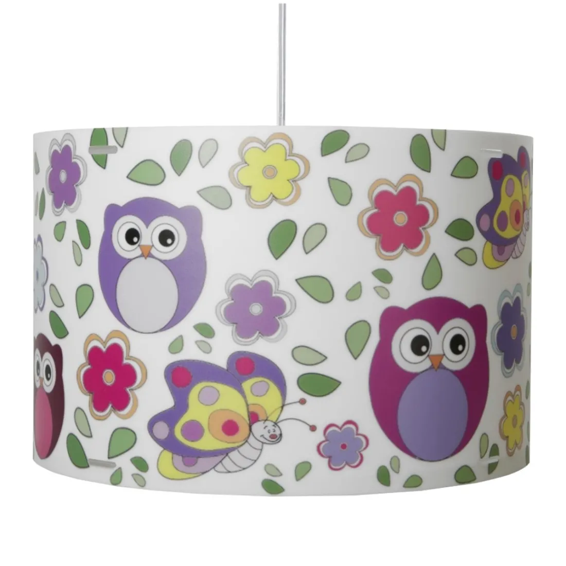 Sospensione EM-CYLINDER CL1526 GIUNGLA 45CM E27 LED metacrilato sandylex cilindro lampadario animali camerette bambini