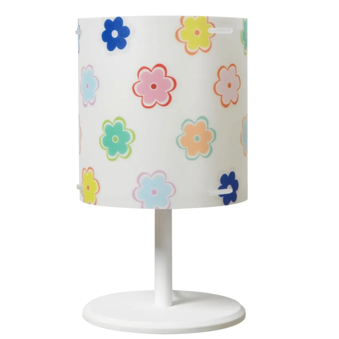 EM-CYLINDRE CL1527 Abat-jour FLEURS H25 E14 LED lampe de chevet cylindre méthacrylate sandylex enfants chambres filles