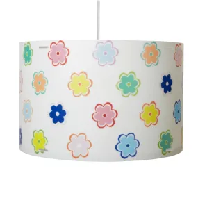 Sospensione EM-CYLINDER CL1526 FIORI 45CM E27 LED metacrilato sandylex cilindro lampadario camerette bambini