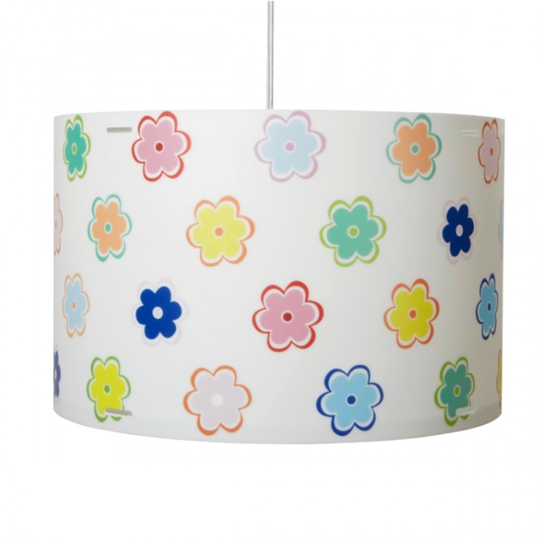 Suspension EM-CYLINDRE CL1526 FLEURS 45CM E27 LED lustre en méthacrylate sandylex cylindre chambres d'enfants