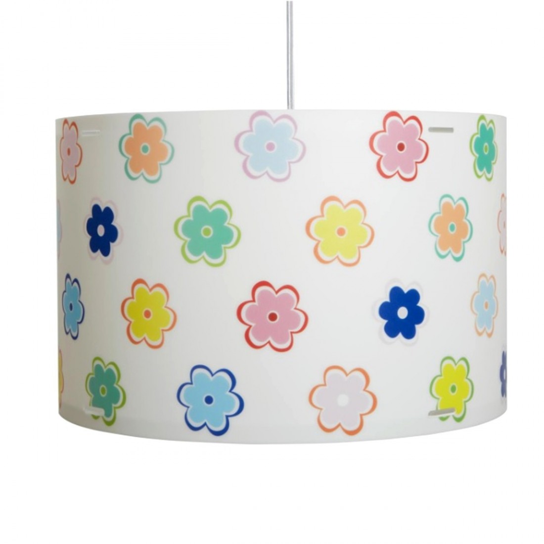 Suspension EM-CYLINDRE CL1526 FLEURS 45CM E27 LED lustre en méthacrylate sandylex cylindre chambres d'enfants