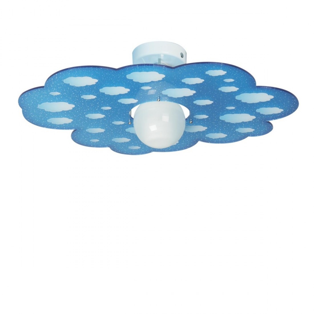 Plafoniera EM-CLOUD CL1535 NUVOLA E27 LED acrilico blu lampada soffitto camerette bambini moderna