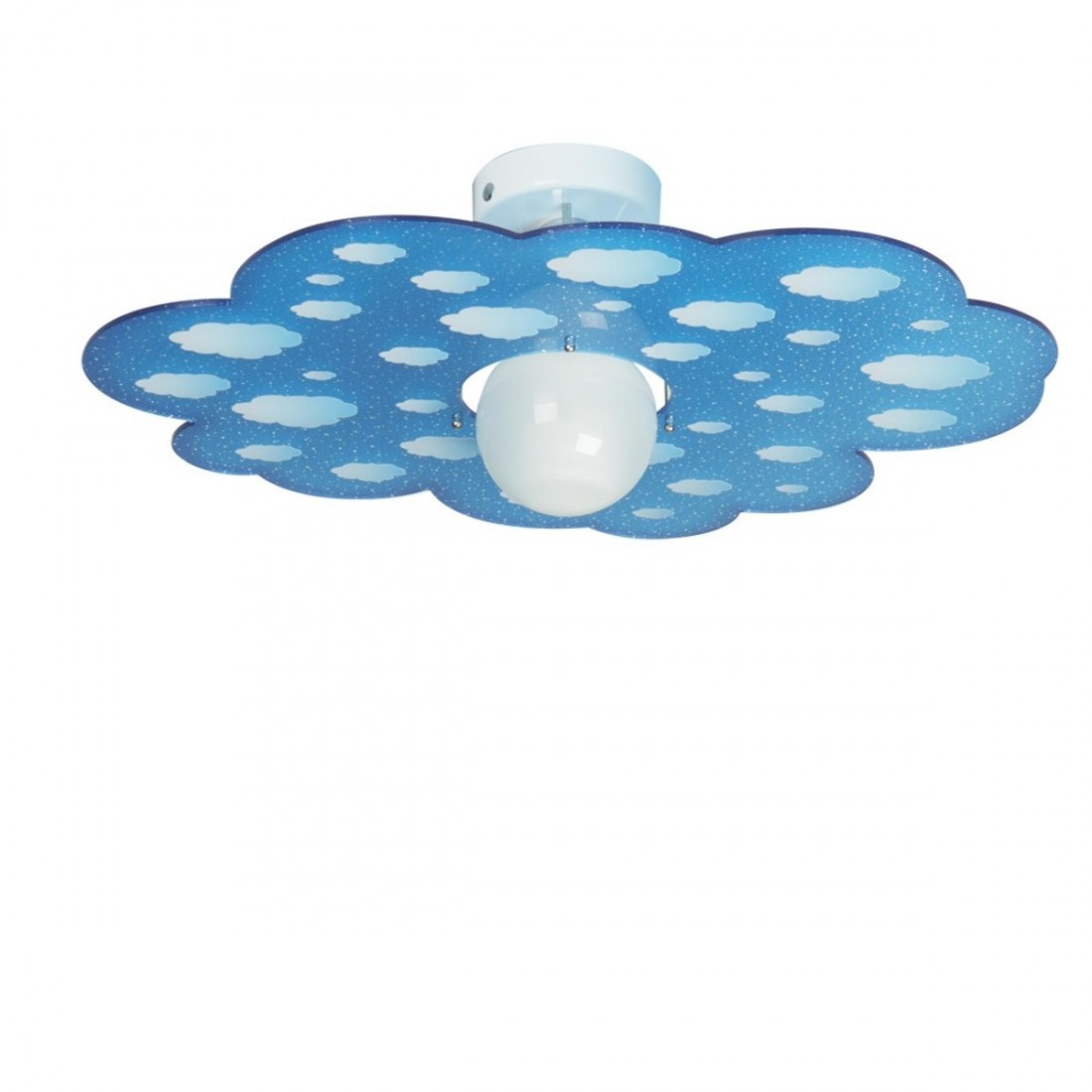 Plafoniera EM-CLOUD CL1535 NUVOLA E27 LED acrilico blu lampada soffitto camerette bambini moderna