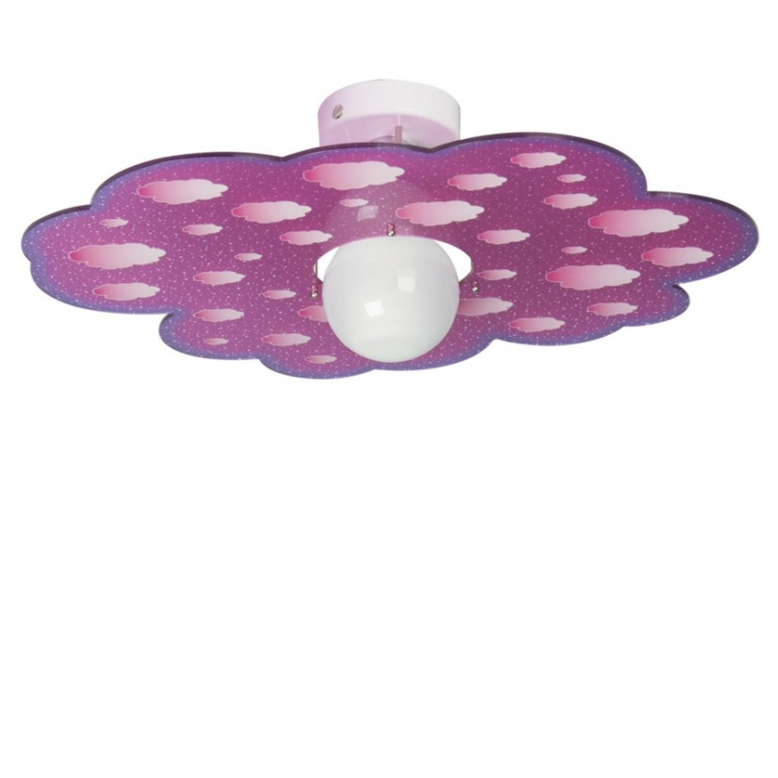 Plafoniera EM-CLOUD CL1535 NUVOLA E27 LED acrilico fuxia lampada soffitto camerette bambini moderna