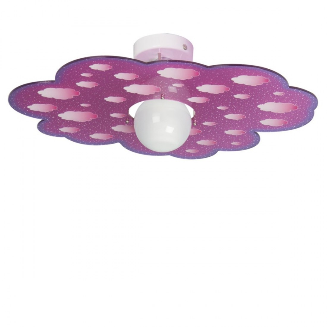 Plafoniera EM-CLOUD CL1535 NUVOLA E27 LED acrilico fuxia lampada soffitto camerette bambini moderna