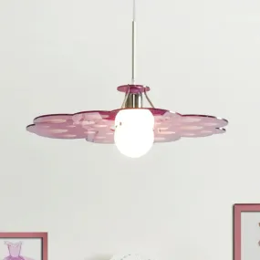 Sospensione EM-CLOUD CL1534 NUVOLA E27 LED acrilico rosa lampadario camerette bambini moderna