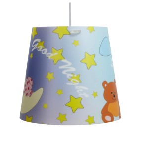 Suspension EM-KONE CL1523 BEAR 42CM E27 Lustre LED conique en méthacrylate sandylex pour chambre d'enfant