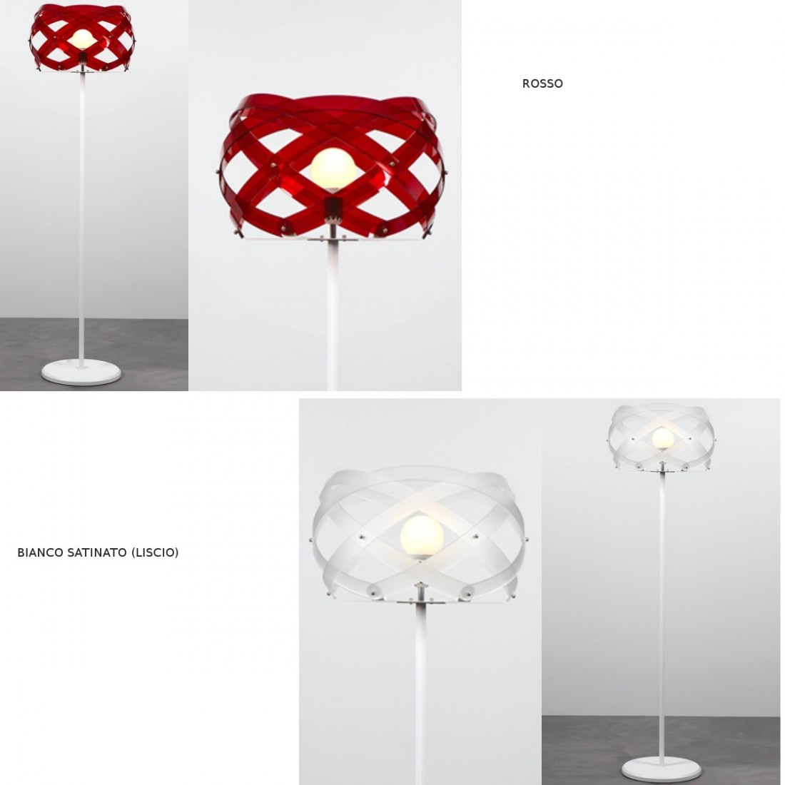 Lampadaire EM-NUCLEA E27 lampadaire d'intérieur moderne en méthacrylate multicolore IP20