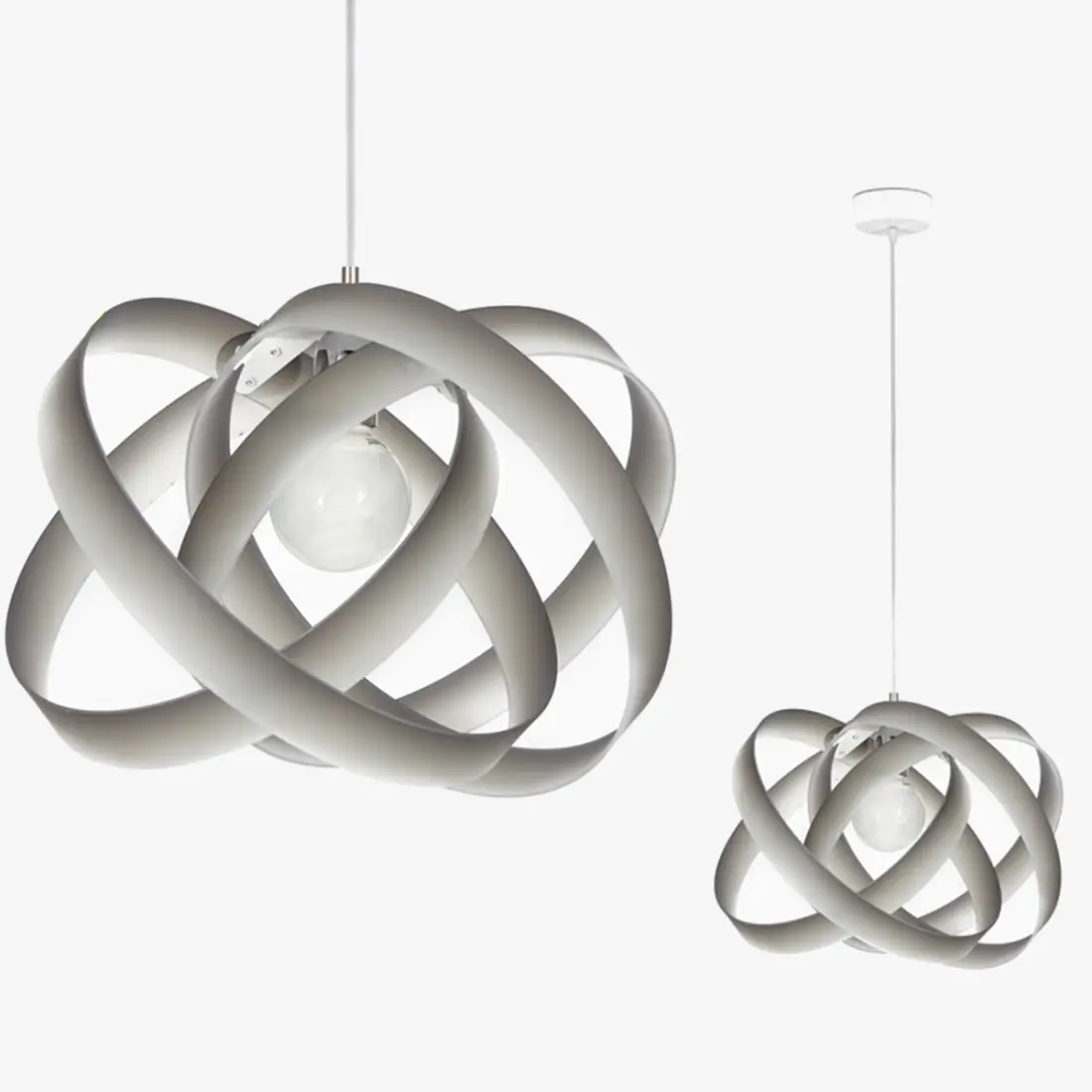 Suspension EM-NUVOLA E27 56CM lustre ultramoderne en méthacrylate coloré, cercles internes