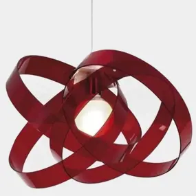 Suspension EM-NUVOLA E27 56CM lustre ultramoderne en méthacrylate coloré, cercles internes