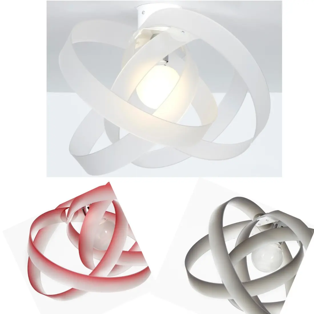 Plafonnier EM-NUVOLA E27 56CM plafonnier en méthacrylate de couleur ultramoderne cercles à l'intérieur