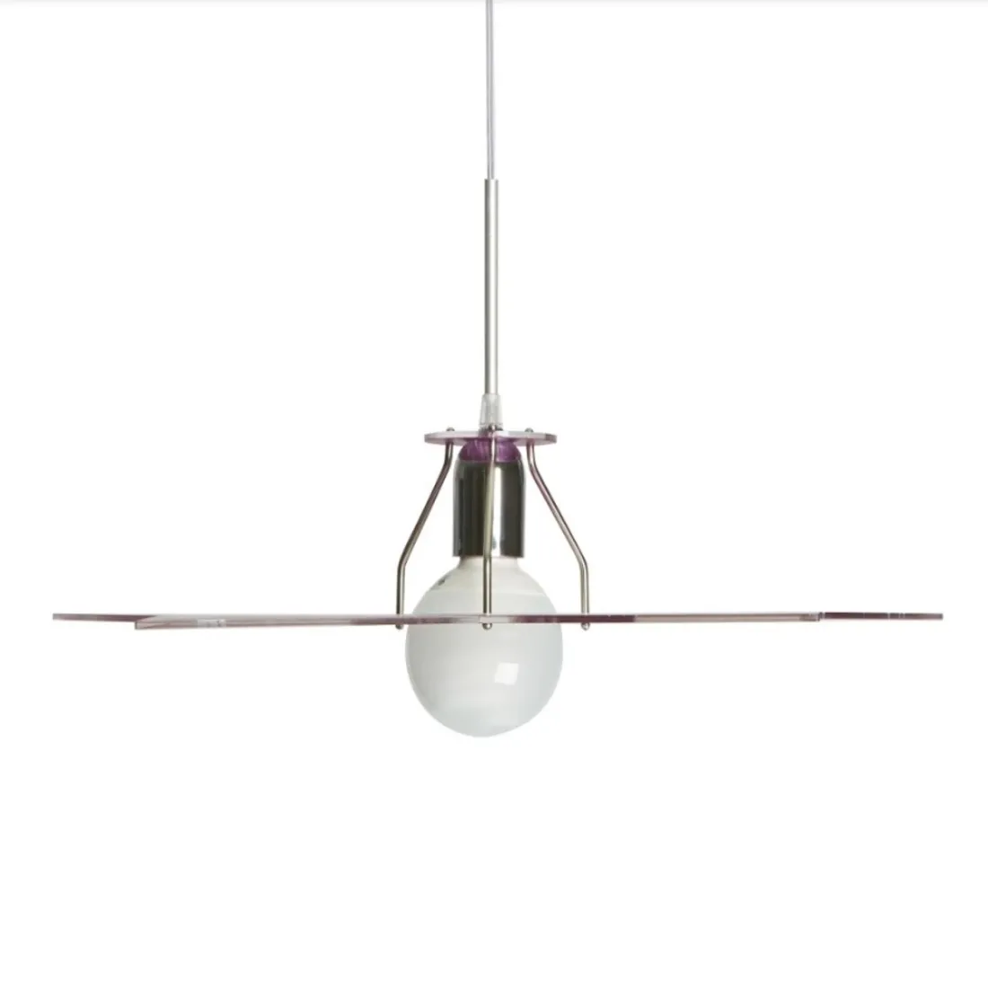 Sospensione EM-STAR CL1532 49 E27 LED fucsia cristallo acrilico trasparente lampada soffitto stella camerette bambini