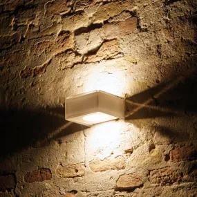 EM-DOMINO CL587 GX53 9W LED applique murale bi-émission méthacrylate blanc transparent lampe moderne carré intérieur mur