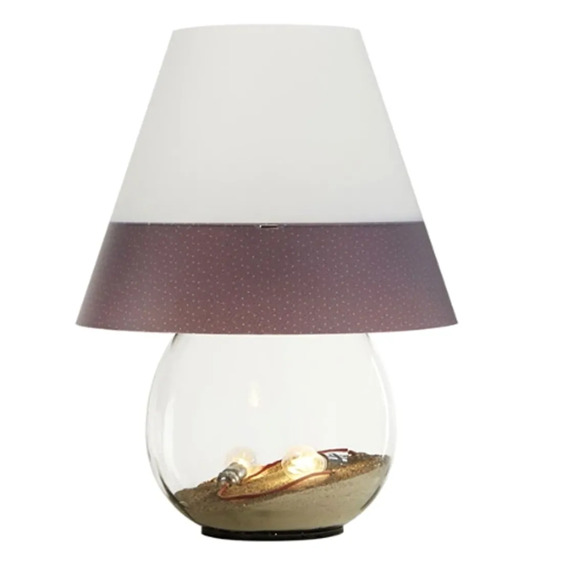 Abat-jour EM-BONBONNE CL1548 IP44 E27 LED 82H verre sandlex naturel brun lampe de table abat-jour cône d'extérieur moderne