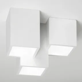 SF-HERAEA T193 9W plafonnier LED plâtre blanc à peindre plafonnier moderne parallélépipède interne