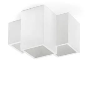 Plafoniera SF-HERAEA T193 9W LED gesso bianco verniciabile lampada soffitto moderna parallelepipedo interno