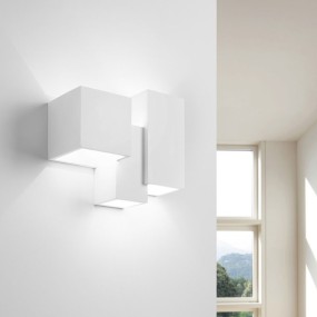 Applique SF-HERAEA T205 G9 LED gesso biemissione lampada parete moderna parallelepipedo multiluce interno